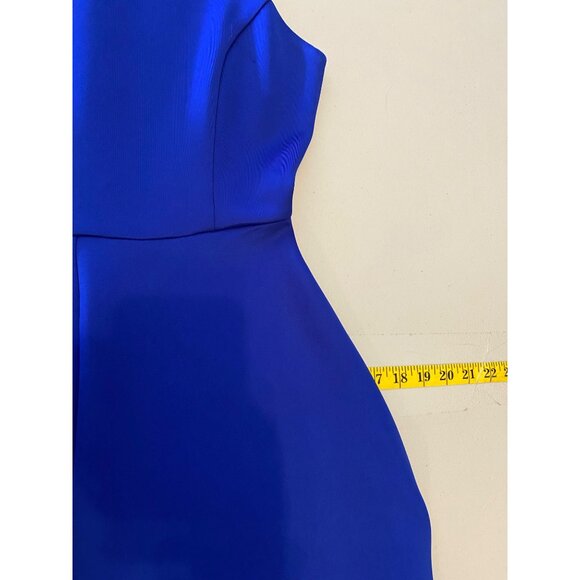 Milly Sapphire Blue Sleeveless A-Line Dress Back Zipper Size 4 - Picture 9 of 10